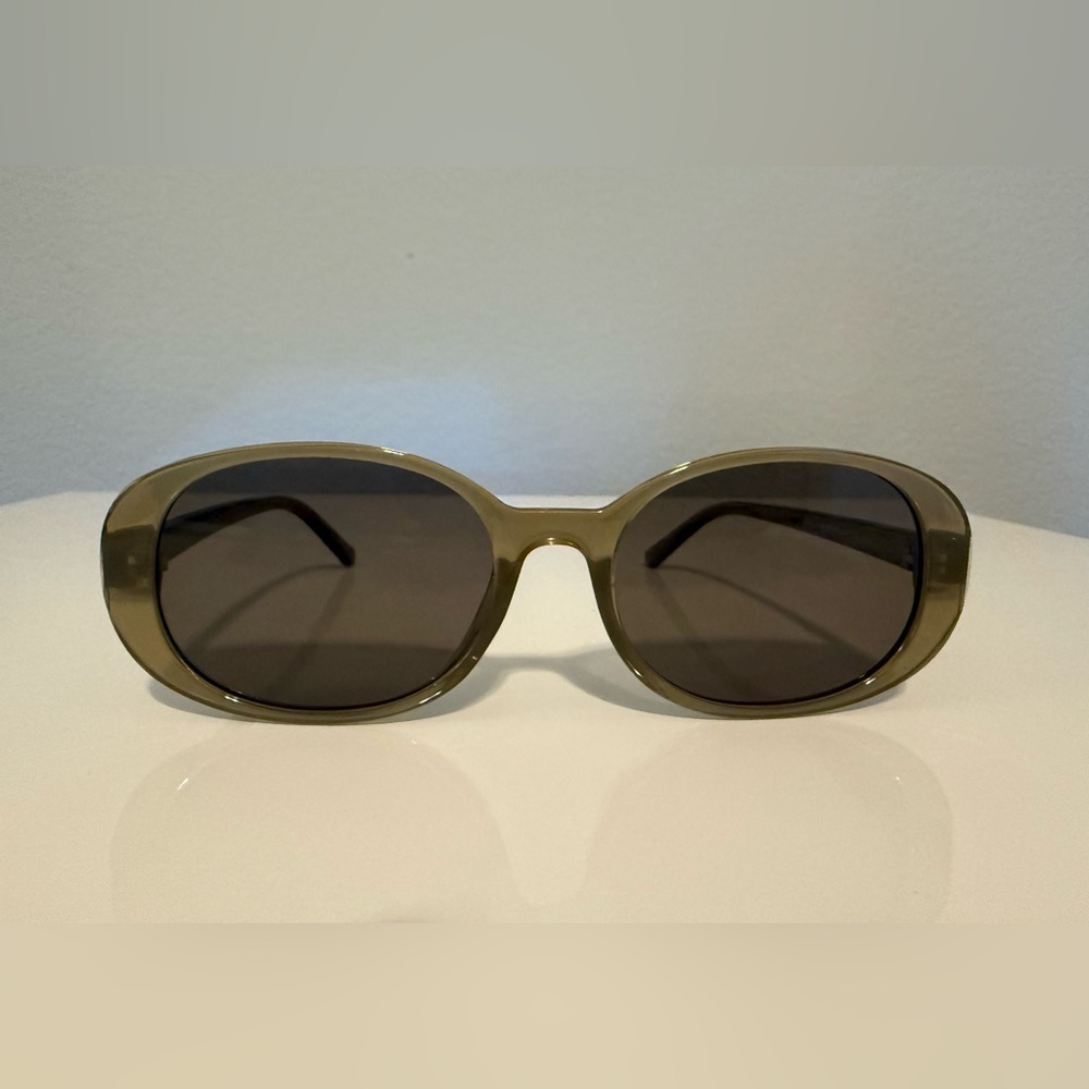 Light Brown Oval Women's Sunglasses